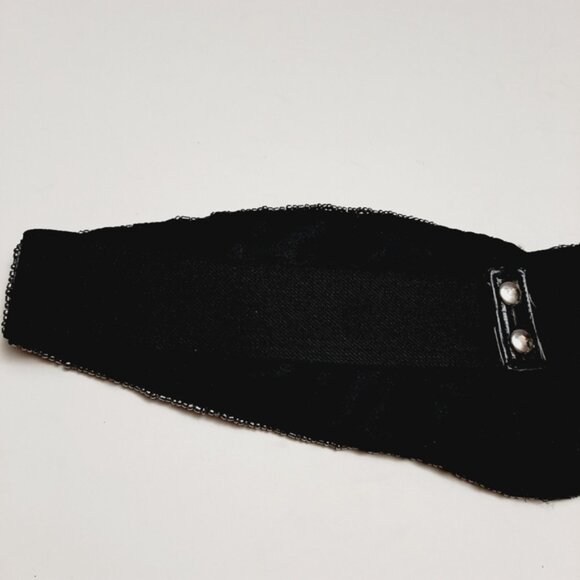 DEENA & OZZY Beaded Belt Intricate Design Seed Bead Boho Black Sz L - Picture 12 of 16